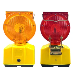 traffic safety construction safety solar powered amber LED lamp barricade warning light
