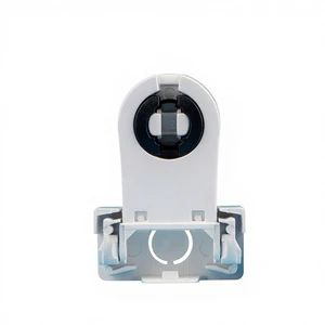 White ABS G13 T8 Single Bracket Fluorescent Aging Lamp Holder Energy-saving Lamp Socket