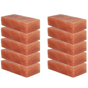 2024 Highest Quality Pink Himalayan Salt Brick for Wall 8x4x2 Tile Pack of 10 Carved Lamp Decoration Custom Size IMPEX PAKISTAN
