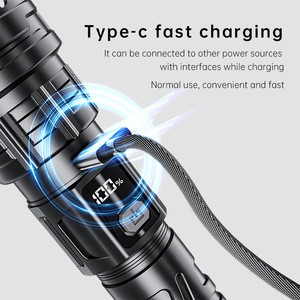 Super Bright Flashlight, Long-lasting, Rechargeable, Long-range, for Outdoor Camping.