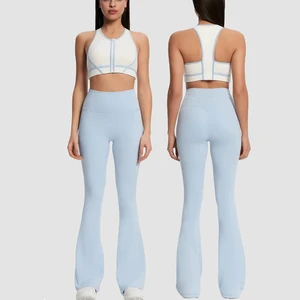 FH Customize Oem Women's Tights Leggings For Women Gym Sets Halter Neck Sports Bra Yoga Leggings Female Gym Fitness Set