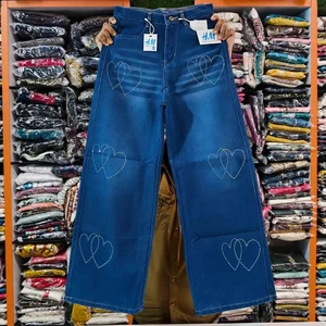 Women's Sequined Denim Streetwear Straight-leg Jeans Versatile for All Seasons Quick Dry Non-Iron Treatment Cargo Pants