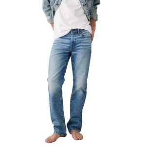 Comfortable Straight-Leg Men's Denim Pants Casual Soft Fabric Relaxed Fit Versatility