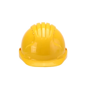 Yellow ABS Impact Resistant Hard Hat - 5-Rib, Breathable, Anti-Smashing, 8 Suspension Points, Construction Site