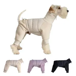 Customizable 4 Leg Dog Winter Coat Full Body Cotton Padded Jumpsuit for Small Medium Breeds