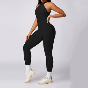 High Quality Gym Fitness Sets Sleeveless Onesie Plus Size Sports Jumpsuit for Women