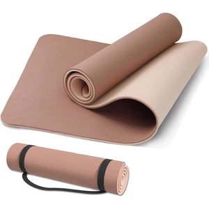 Custom Print High Resiliency Eco-Friendly Natural Rubber Yoga Mat Thick TPE Waterproof Non-Slip Exercise Fitness Mat Oval Shape