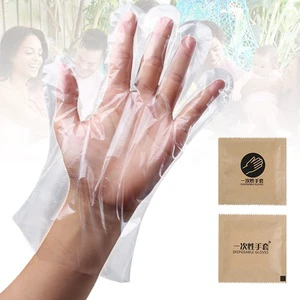 Food Safe Transparent Disposable Catering PE Gloves Individually Wrapped for Restaurants Cafes