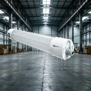 DALI/0-10V/ Dimmable Open-End PC+AL LED Tri-proof Light 36W-50W 1200mm 4FT CCT Tunable IP65 5-Year Warranty Industrial