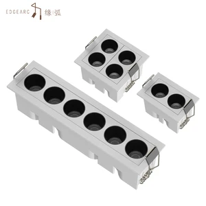 High Quality Smart Anti-Glare Embedded Linear Grille Downlight Dimmable Indoor 4w 8w 12w 24w Led Grille Light