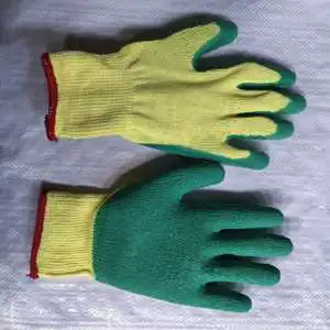 Latex Coated Anti-Wrinkle Anti-Cut Anti-Slip Heat Resistant Adjustable Wristband 10GA Thickness Anti-Static Work Gloves