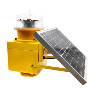 Red Flash Medium Intensity Type B Solar Tower Aviation Light / Aviation Light For Towers/solar Aviation Warning Light