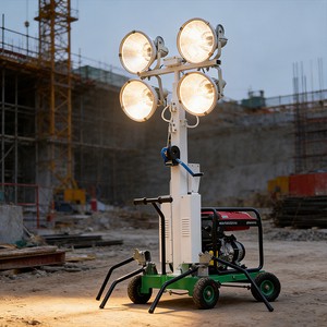 Factory Price Stable Color Temp Universal Spare Parts Telescopic Mast Lighting Tower Led Tower Light Portable 4000 Watt