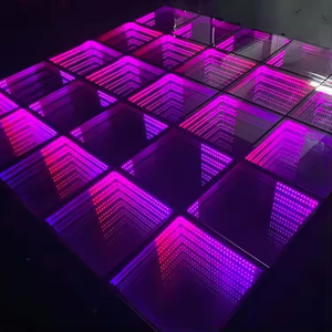 Beautiful Interactive LED Dance Floor with Light Tiles Sensor Full Sexy Video Screen Pressure Sensitive Glass