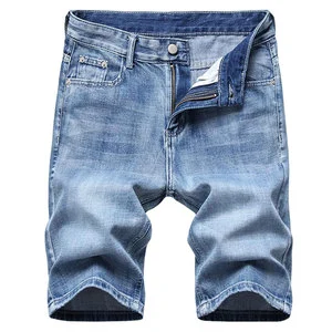 Men's Comfortable Summer Casual Denim Shorts Solid Pattern Button up with Pocket Plain Dyed Fitted Design