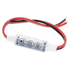 NEW 12V Mini 3 Keys Single Color LED Controller Brightness Dimmer for Led 3528 5050 Strip Light.