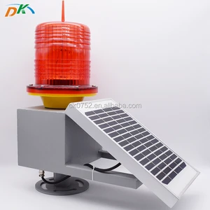 DK LED Aviation Obstruction Light Airport Beacon Solar Powered Light