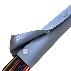 Smooth Dust-proof Black & Grey Durable Electric Wire PVC Button protection Sleeves for Cleanroom