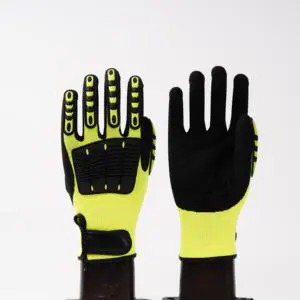 CE Certified ANSI Level A5 Cut Resistant Anti-Impact TPR Gloves Reinforced Fingers Shock-Absorbing Pads Elastic Wrist