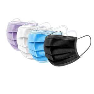 3 Ply Activated Carbon Non Woven Black Safety Type 2 Protective Disposable Dust Medical Mask