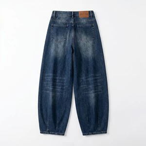 Women Straight Denim Jeans Classic Fit High Waist Blue Wash Casual Pants Street Style Premium OEM ODM Factory