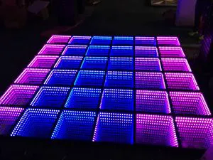Interactive 3D LED Waterproof Mirror Dance Floor for Clubs Weddings and High End Events