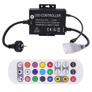 WiFi Music Controller Dimmer 1500W 5050 LED Strip RGB Neon Light Metal No Flicker IOS/Android App US 110V EU AU UK 220V