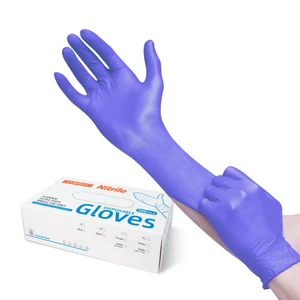 ANBOSON Powder Free Food Handling Household XS S M L XL Luvas Nitrile Glov Grade Purple Disposable Safety Gloves