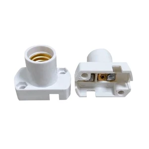 Plastic E12 Socket Lamp Holder White Bulb Base Light Socket Bulb Adapter