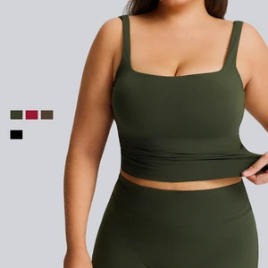 PLUS SIZE New Women's Sports Vest High-elastic Tight-fit Quick-dry Spandex/Nylon Solid Fitness Yoga