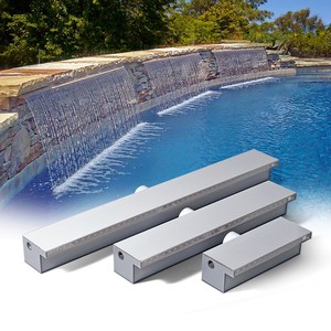 Pool Decorative Led Colorful Waterfall Light Waterscape Swimming Pool Garden Spillway Acrylic Pool Waterfall Fountain