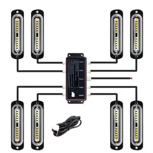 Wireless Remote Control LED Grille Light with Bright White and Color Changing Modes for Car Truck SUV