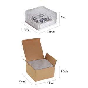 Quickly Delivery Colorful RGB White IP67 Waterproof Stainless Steel Tempered Glass LED Square Landscape Solar Brick Lights