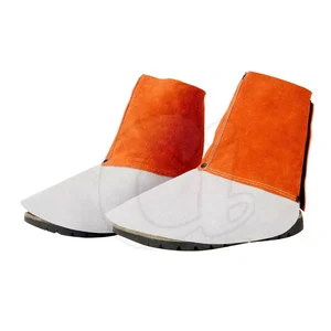 Wholesale Durable Leather Heat-Resistant Safety Welding Shoes Cover with Customizable Options for Unisex Adults