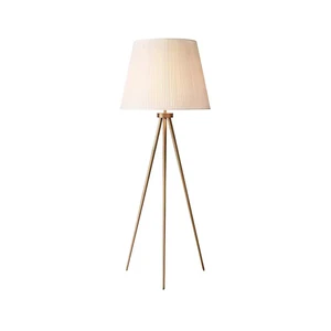 Lighting Modern Home Floor Minimalist Tripod Metal Stand Legs Lamp Meral Legs Cloth Shade E27 Base Indoor Standing Lighting