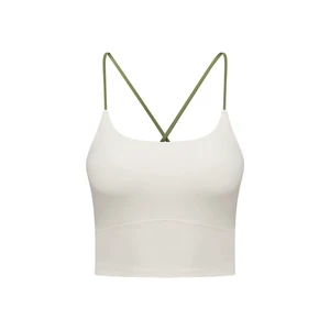 Breathable Yoga Workout Tank Sports Bra with Halter Lace up Design