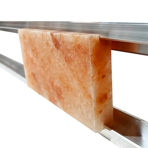 Himalayan Salt Bricks With Groove Aluminum Brackets More Environmentally Replaces Traditional Glue Salt Bricks