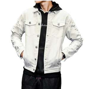 Wholesale Best Quality Casual Denim Jackets Men Winter Front Logo Customizable Long Sleeve Eco-Friendly 100% Breathable