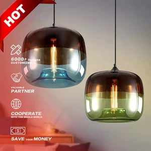 Postmodern Smoked Glass Dining Room Pendant Lamp Minimalist LED Bedroom Bedside Designer Chandelier Indoor Lighting Hanging
