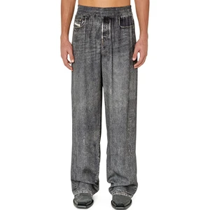 Custom Plus Size Men's Clothing Trompe L'oeil Print Denim Trousers Street Style Loose Fit Men's Jeans