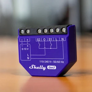 Shelly Dimmer 0/1-10V PM Gen3 Dimmer Switch Smart Smart Lights Dimmer Switch Smart Home Devices Smart Dimmer Switch Wifi