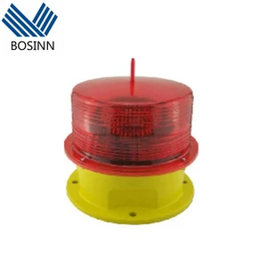Medium Intensity L864 Solar Obstacle Light Guidance Navigate Aviation Lights FAA Type B Flashing Red Beacon Signal