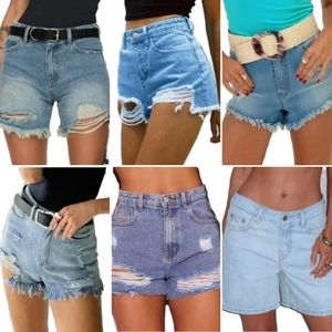 Summer Light Colored Women's Casual Denim Shorts Fashionable Low Waist Sexy Spandex/Cotton Washable Denim Shorts Wholesale