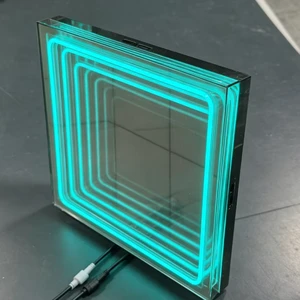 3D Infinity Mirror RGB Light - 30W Colorful Abyss Neon Lamp for KTV Corridor & Hallway Decoration - Wholesale Price