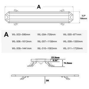 Ultrathin Led Emergency Warning Light Bar 12-24v ECE SAE 47