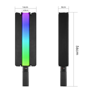 Tolifo RGB 20w Photo 360 Portable Fill Studio LED Photography Handheld Wand ST-20RGB Live Stream Video Wand Light Tubes Stick