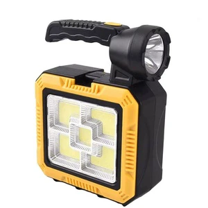 Multi Function Hand Rechargeable LED Torch Flashlight Emergency Lamp With Side Light Strong Searchlight For Camping With Toolbox