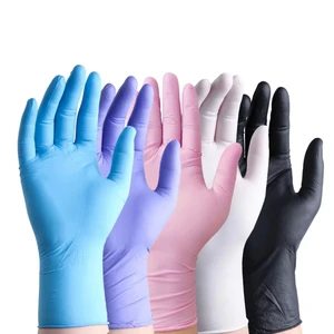 Medical Disposable Nitrile Hand Gloves Powder Free 100pcs