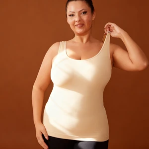 Large Size High Compression Belly Tissue Vest for Women Seamless Breathable Eco-Friendly Quick-drying Nylon Spandex Medium