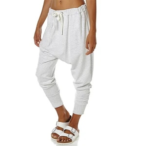 OEM Service Women 100% Cotton Casual Drop Crotch Pants